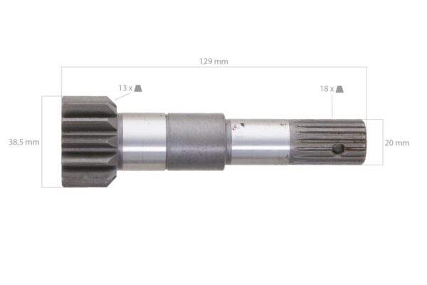 Ingaande as versnellingsbak Iseki TU, TX, Bolens, G154, G174 OEM - Afbeelding 2