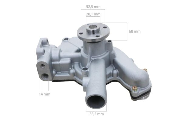 Waterpomp Yanmar 4TNE92, 4TNE94, 4TNE98, Komatsu 4D92, 4D92E, 4D94LE, 4D94E, 4D98, - Afbeelding 2