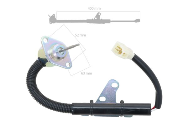 Stop Solenoid Kubota KX018-4, KX41-3, U15, U17 - Afbeelding 2