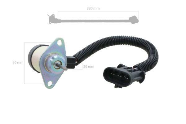 Kubota Stop Solenoid, Bobcat T320, T750, T770, T870 - Afbeelding 2