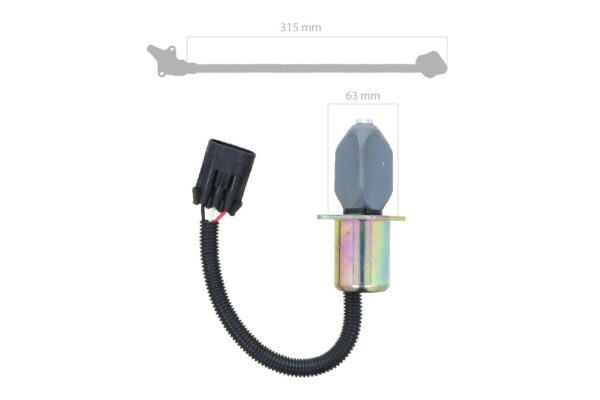 Kubota Stop Solenoid Bobcat 325, 328, 331, 334, 337, 341, 5600, 751, 753, 763, 773, 7753, S150, S160, S175, S185, T190 - Afbeelding 3