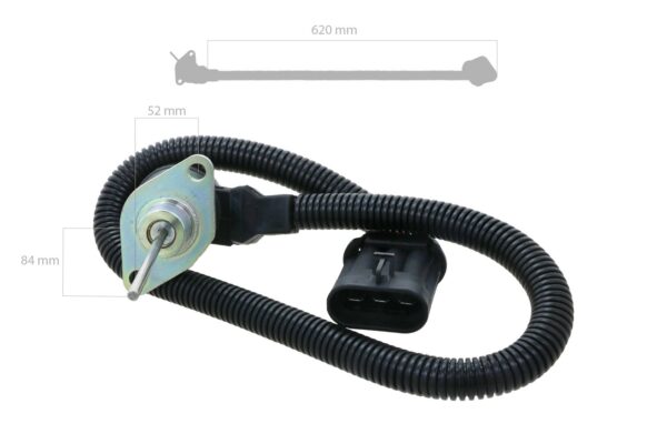 Kubota Stop Solenoide KX161-2, KX101, KX151, R410, V2203 - Afbeelding 2