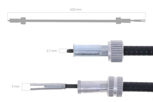 Tellerkabel Kubota B1-14, B1-15, B1-16, B1-17 - Afbeelding 3