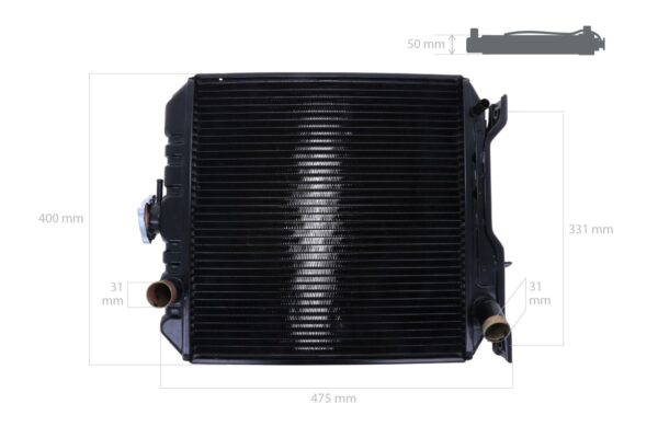 Radiateur Kubota Sunshine: L1-185, L1-195, L1-205, L1-215, L1-225, L1-235, L1-245, L1-255, L1-265, L1-285,  ZL1-185, ZL1-195, ZL1-205, ZL1-215, ZL1-225, ZL1-235, ZL1-245, ZL1-255, ZL1-265, ZL1-285,  L2650 L2950 - Afbeelding 3