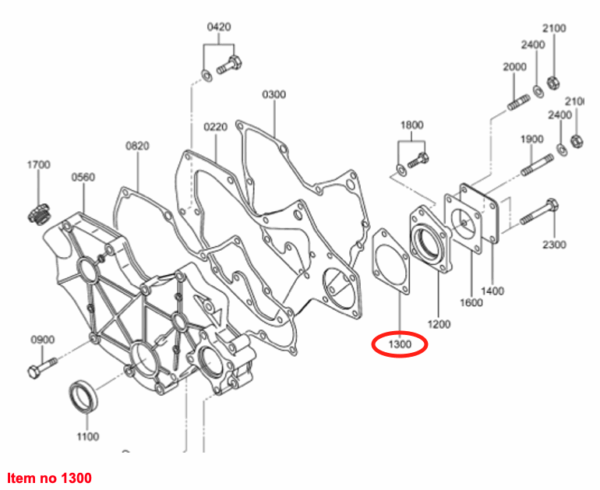 Pakking oliepomphuis Mitsubishi, S3L, S3L2, S4L, S4L2, Captain, Startrac, Etc., - Afbeelding 2