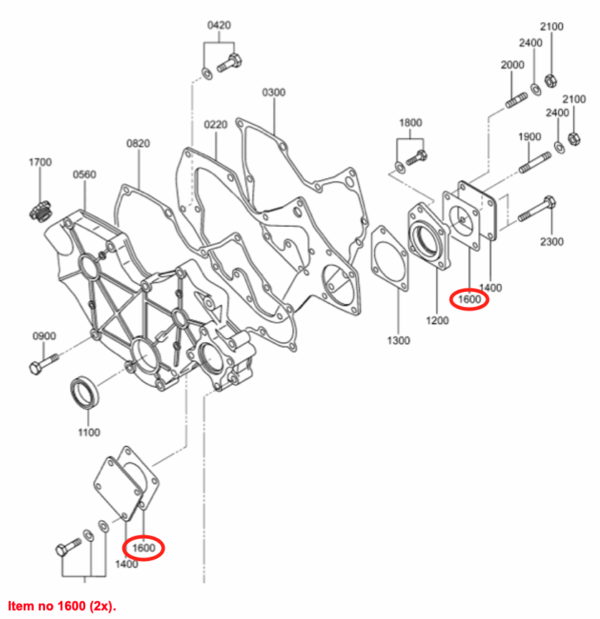 Pakking Oliepomp Mitsubishi, L2E, S3L, S3L2, S4L, S4L2, Captain, Startrac, Etc., - Afbeelding 2