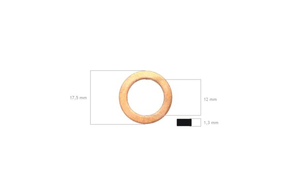 Afdichtring verstuiver Mitsubishi, MVS3L, MVS3L2, S3L, S3L2, S4L, S4L2, Captain, Startrac, Etc., - Afbeelding 2