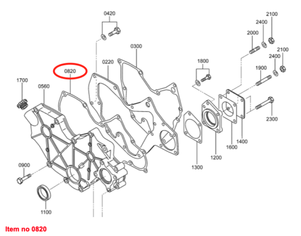 Distributiedekselpakking Mitsubishi, S3L, S3L2, S4L, S4L2, Captain, Startrac, Etc., - Afbeelding 2