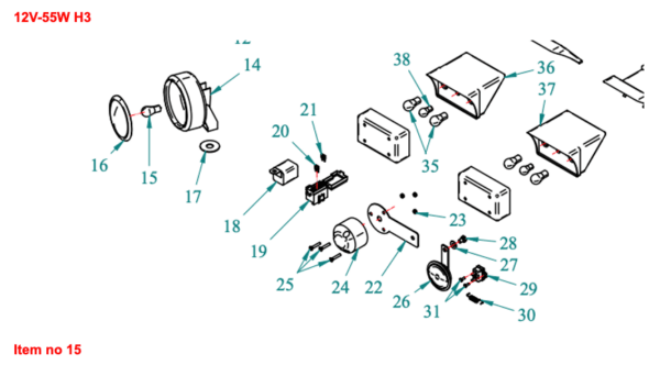Lamp 12V-55W Captain 273, Startrac 273, - Afbeelding 2