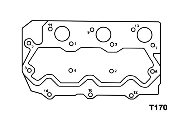 Koppakking Perkins/ Shibaura S753, Perkins 103-10, Caterpillar 3003, - Afbeelding 2