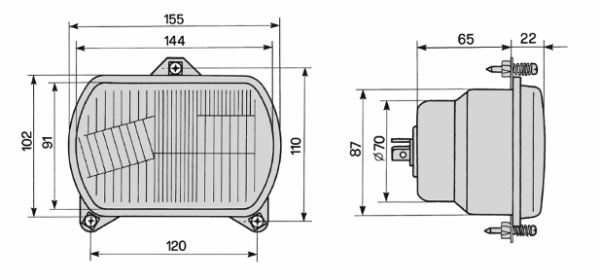 Koplampen Iseki TU, TA, TF, 30-serie, 31-serie, 50-serie, Kubota, B-serie, RTV900, ST-serie, Ford, New-Holland, Fiat, Massey Ferguson, Hurlimann, Carraro Etc., - Afbeelding 2