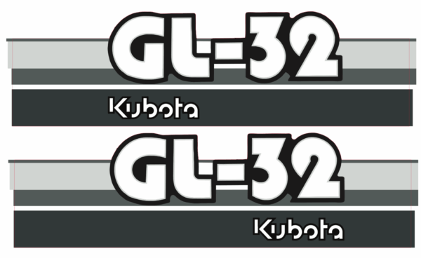 Motorkap sticker Kubota GL32