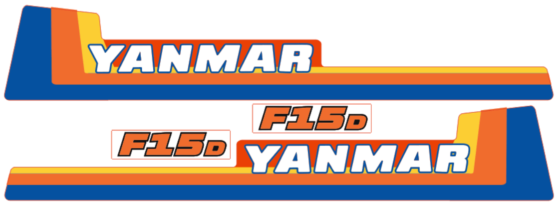 Motorkap stickerset Yanmar F15