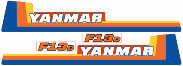 Motorkap stickerset Yanmar F13