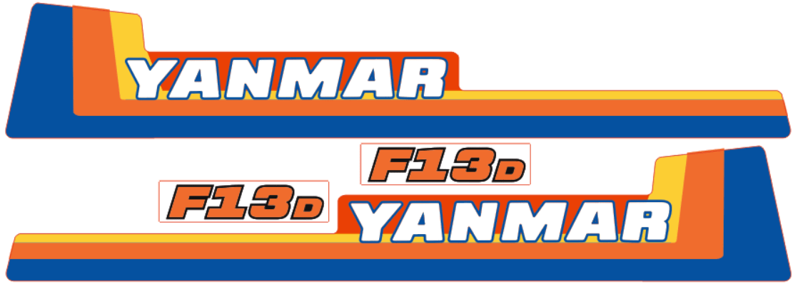 Motorkap stickerset Yanmar F13