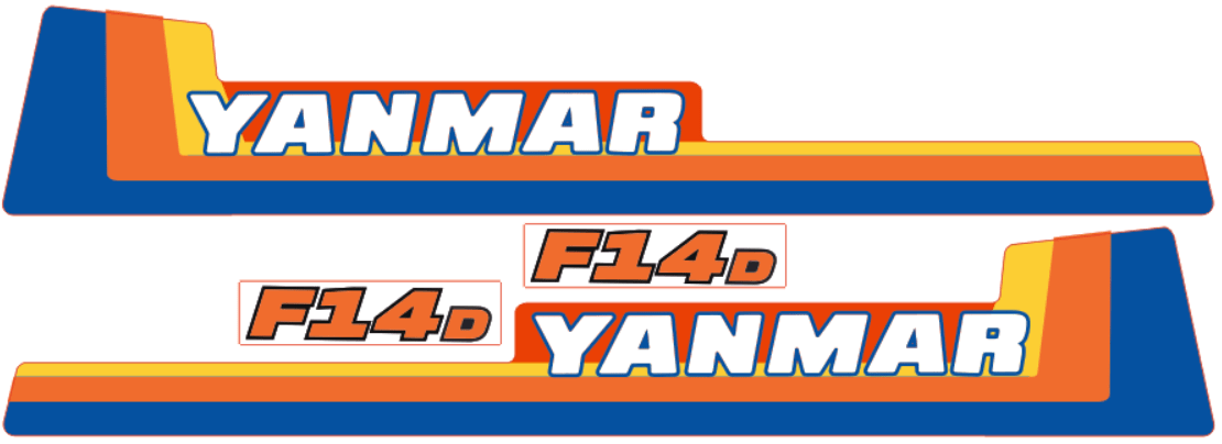 Motorkap stickerset Yanmar F14