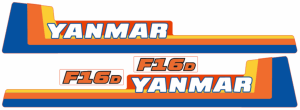 Motorkap stickerset Yanmar F16