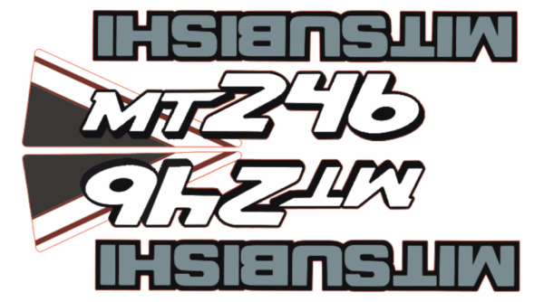 Motorkap stickerset Mitsubishi MT246