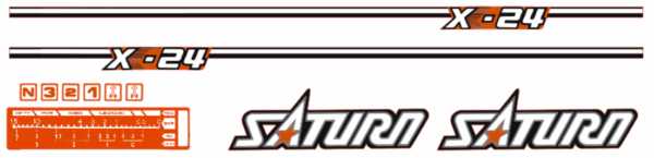 Motorkap stickerset Kubota Saturn X-24