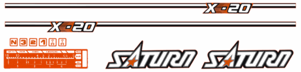 Motorkap stickerset Kubota Satrun X-20