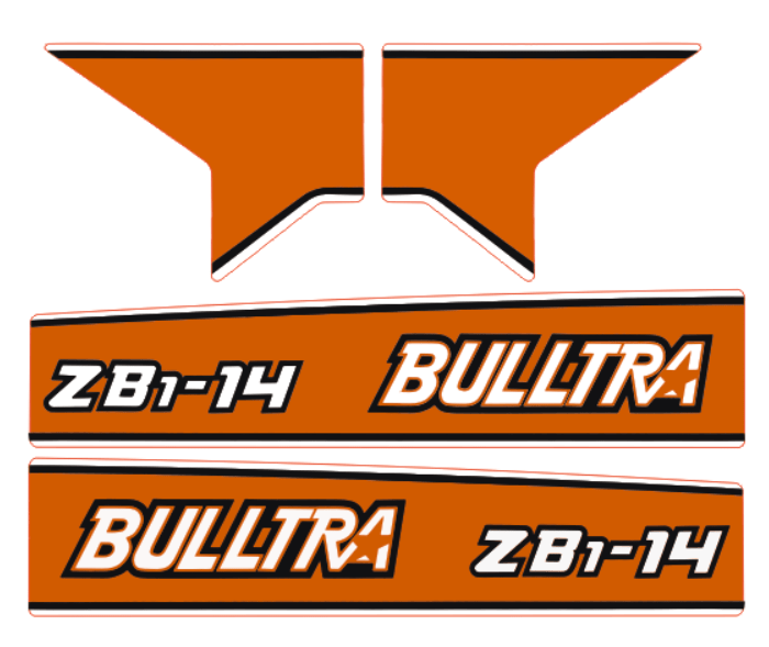 Motorkap sticker Kubota B1-14