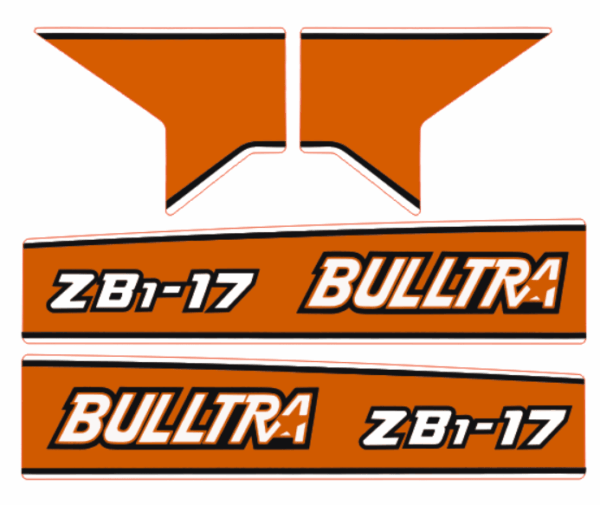 Motorkap sticker Kubota Bulltra B1-17