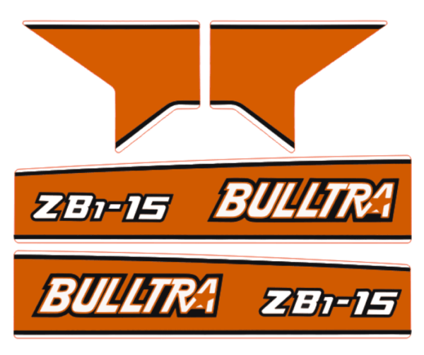 Motorkap sticker Kubota Bulltra B1-15