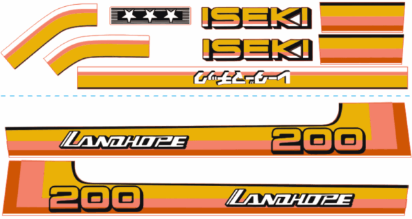Motorkap stickerset Iseki Landhope TU200