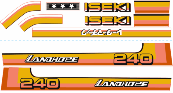 Motorkap stickerset Iseki Landhope TU240