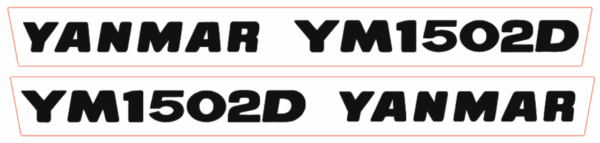 Motorkap stickerset Yanmar YM1502