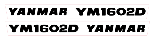 Motorkap stickerset Yanmar YM1602
