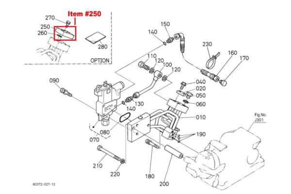 Hydrauliek aansluitblok Kubota - Afbeelding 4