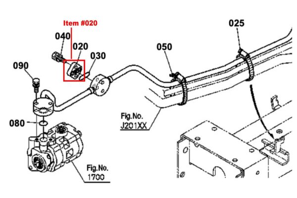 Hydrauliek aansluitblok Kubota - Afbeelding 5
