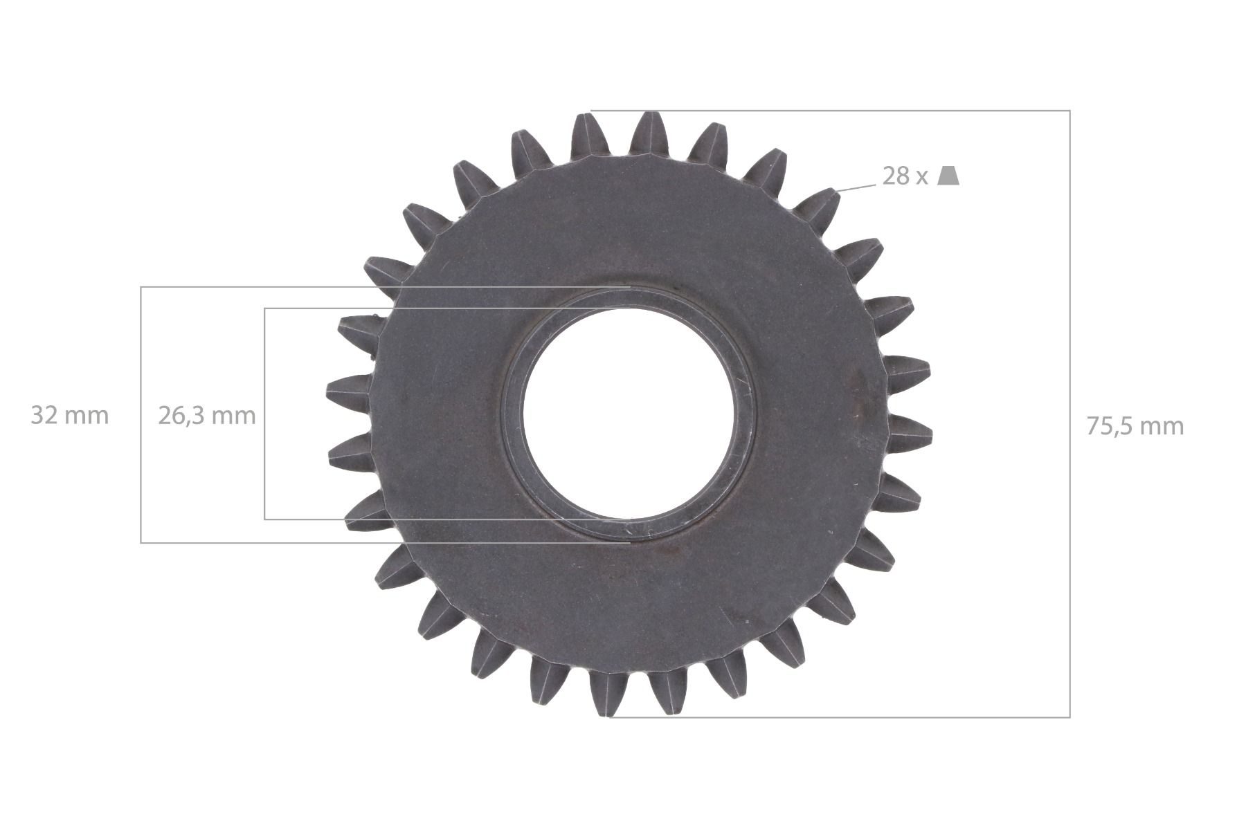 Tandwiel t.b.v. achteruit Iseki TE4270