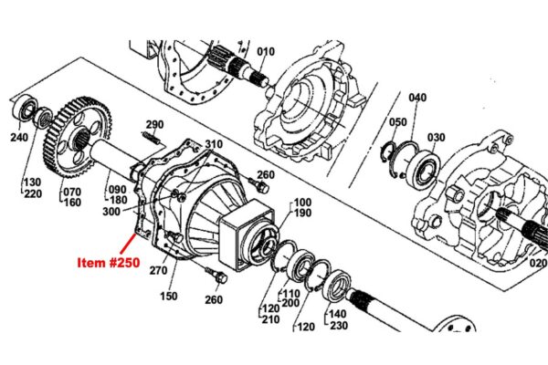 Pakking eindaandrijving Kubota L245, L2050, L2350, L2500 - Afbeelding 2