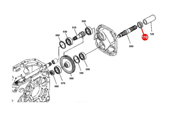 Steekas keerring 4WD / PTO as keerring Kubota L, L1, M-types - Afbeelding 6