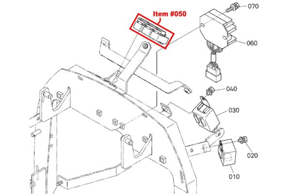 Relais starter Kubota B, K, KX, L, LA, LM, LX, M, MX, R, STV, SVL, TL, U-types - Afbeelding 3