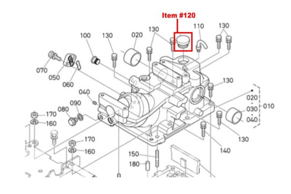 Olievulplug Kubota B-Serie, LX-Serie - Afbeelding 3
