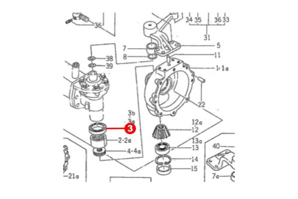 Fuseekeerring Iseki TL1900, TL2300, TL2500, TU1700 - Afbeelding 5