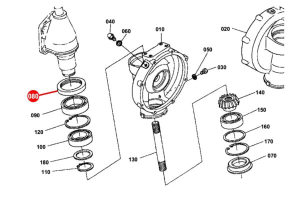 Fuseekeerring 4WD Kubota GL, L, L1-types, Hinomoto NX-types - Afbeelding 6