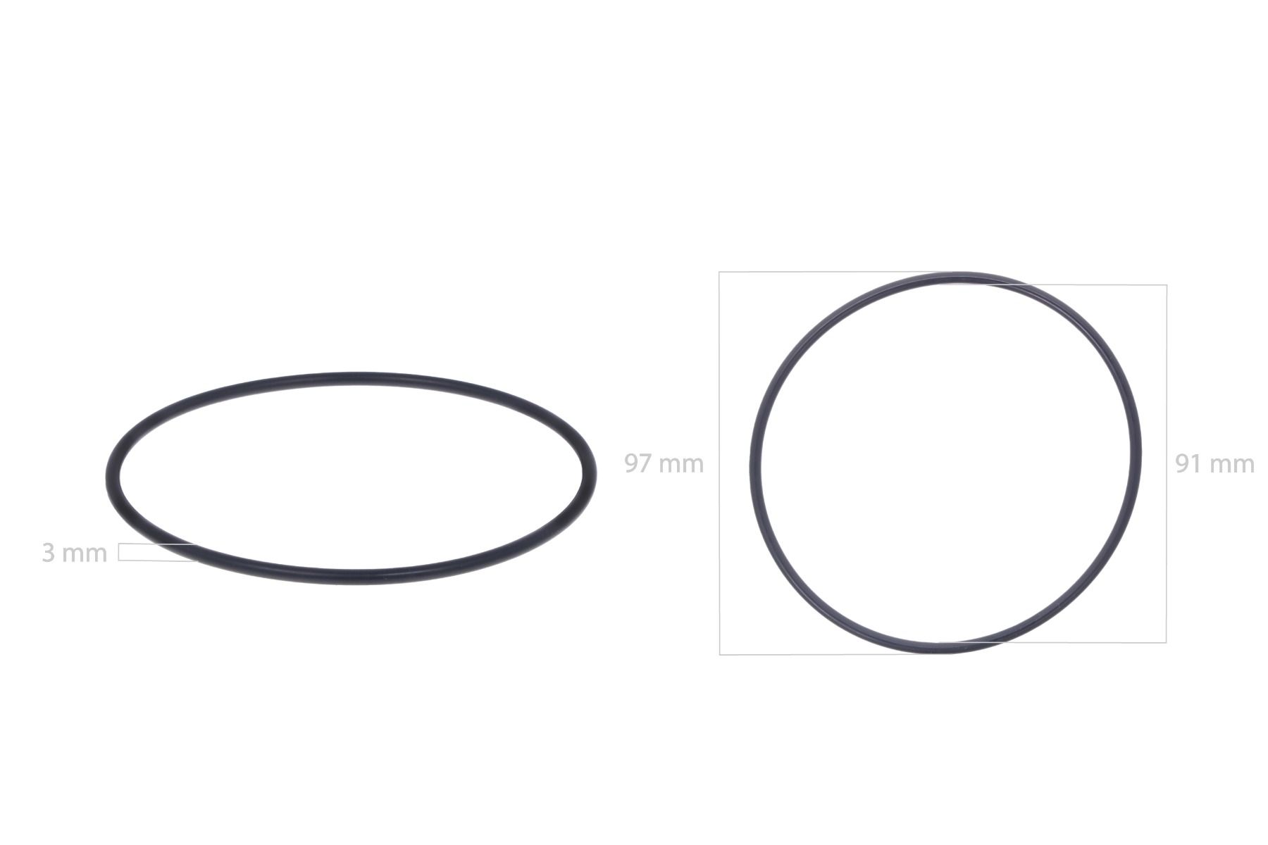 O-Ring waterpomp Iseki E3AD1, 3AD1, 3AE1, 3AF1, 3AG1, E3AE1, E3AF1, E3AG1, Bolens, Massey Ferguson 1250, 1260,