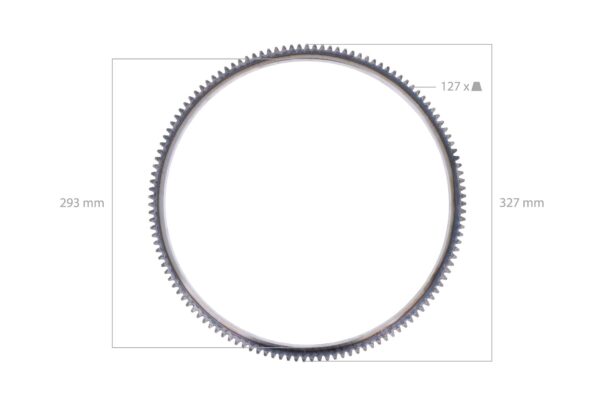 Starterkrans Z=127 Yanmar 3TNE84/88, 4TNE84/88, 3TNV84/88, 4TNV84/88, Komatsu, Yanmar Marine, Etc. - Afbeelding 2