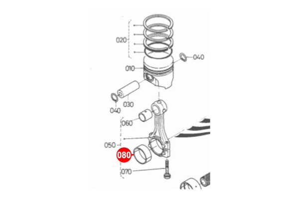Drijfstanglagerset STD Kubota Z400, Z402, Z430, Z482, Z602, Aixam - Afbeelding 3