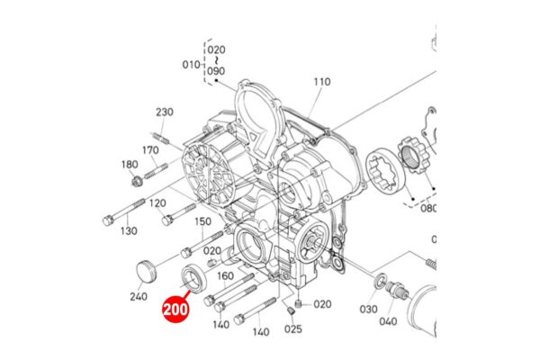 Krukaskeerring (voorste) Kubota D905, D1005, D1105, D1305, DF1005, V1205, V1305, V1405, V1505, WG1005, WG1605, - Afbeelding 5