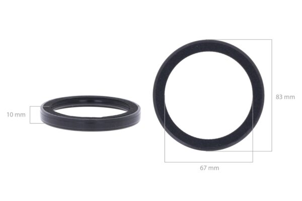 Krukaskeerring (achterste) 68x83x10 Kubota D600, D640, D650, D662, D722, D750, D782, D850, D902, D950, V1100, V1200, V1205, Z402, Z432, Z482, Z500, Z602, - Afbeelding 4