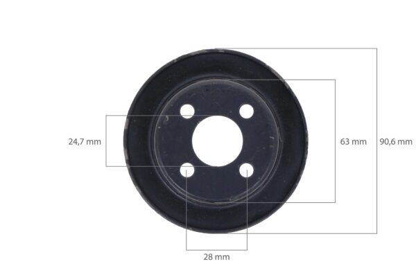 Waterpomp Pulley Yanmar - Afbeelding 2