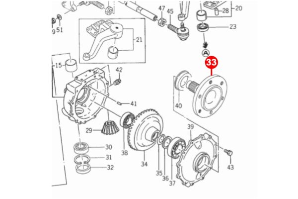 Steekas vooras 4WD Iseki TE-TL-, Tu-Types 3025, Bolens G274, 2704, - Afbeelding 7