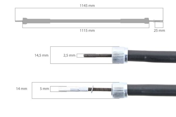 Urentellerkabel Kubota L-, M-, MX-Types - Afbeelding 2