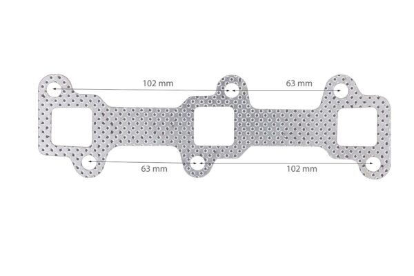 Uitlaatpakking Mitsubishi MVL3E, L3A, L3C, L3E, L3E2, Captain, Startrac, Etc - Afbeelding 2