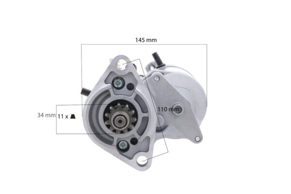 Startmotor 12V. Shibaura, Case IH, New Holland, Ransomes, Fiat Hitachi, Terex, Etc., - Afbeelding 4